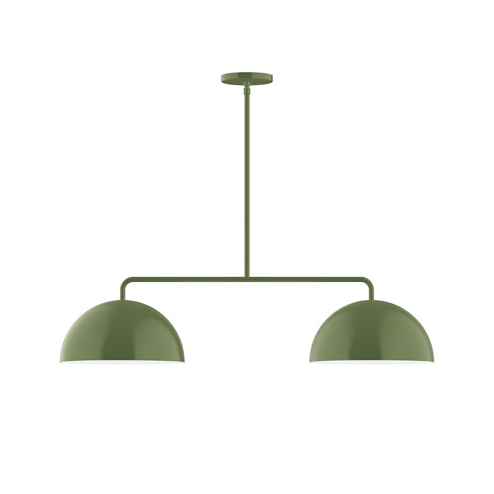 2-Light Arcade Linear LED Pendant, Fern Green