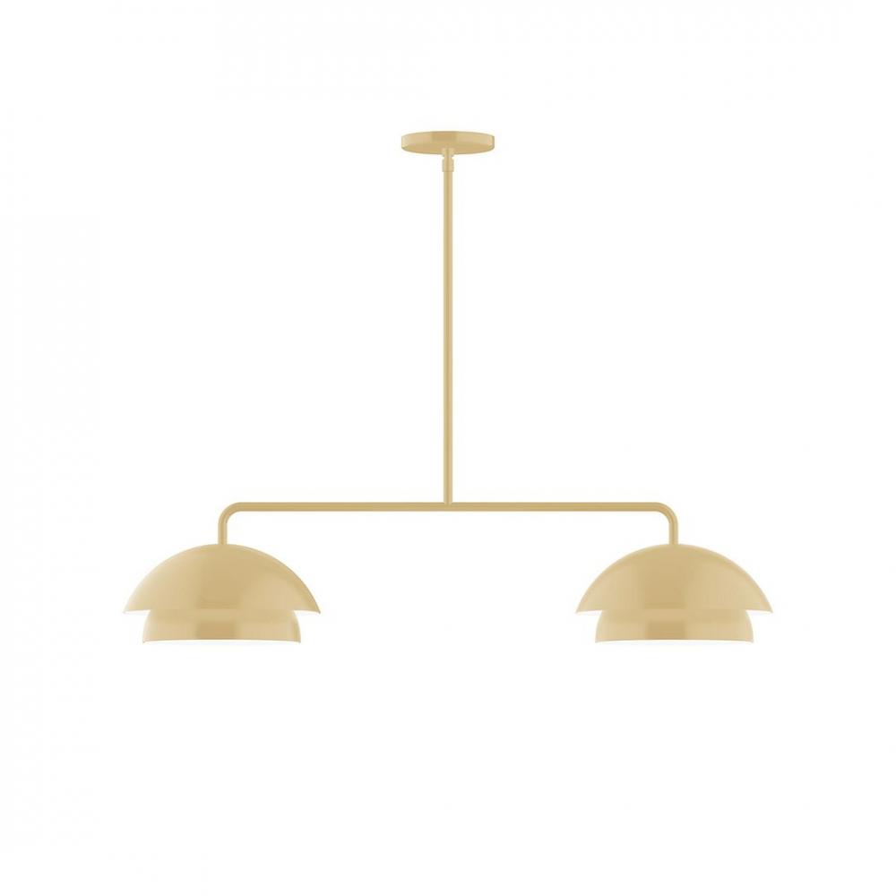 2-Light Axis Linear LED Pendant, Ivory