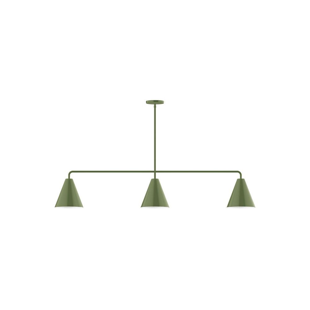 3-Light Jynx Linear Pendant, Fern Green