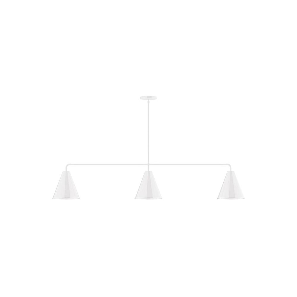 3-Light Jynx Linear Pendant, White