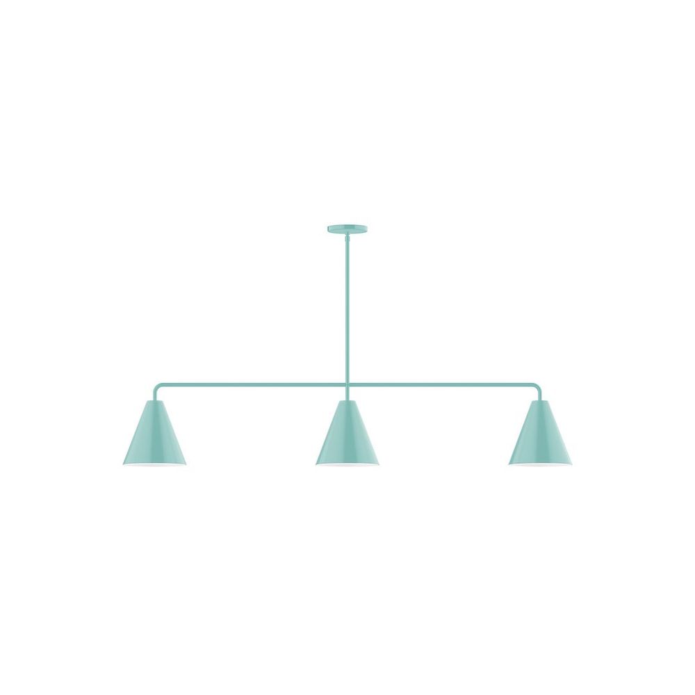 3-Light Jynx Linear Pendant, Sea Green