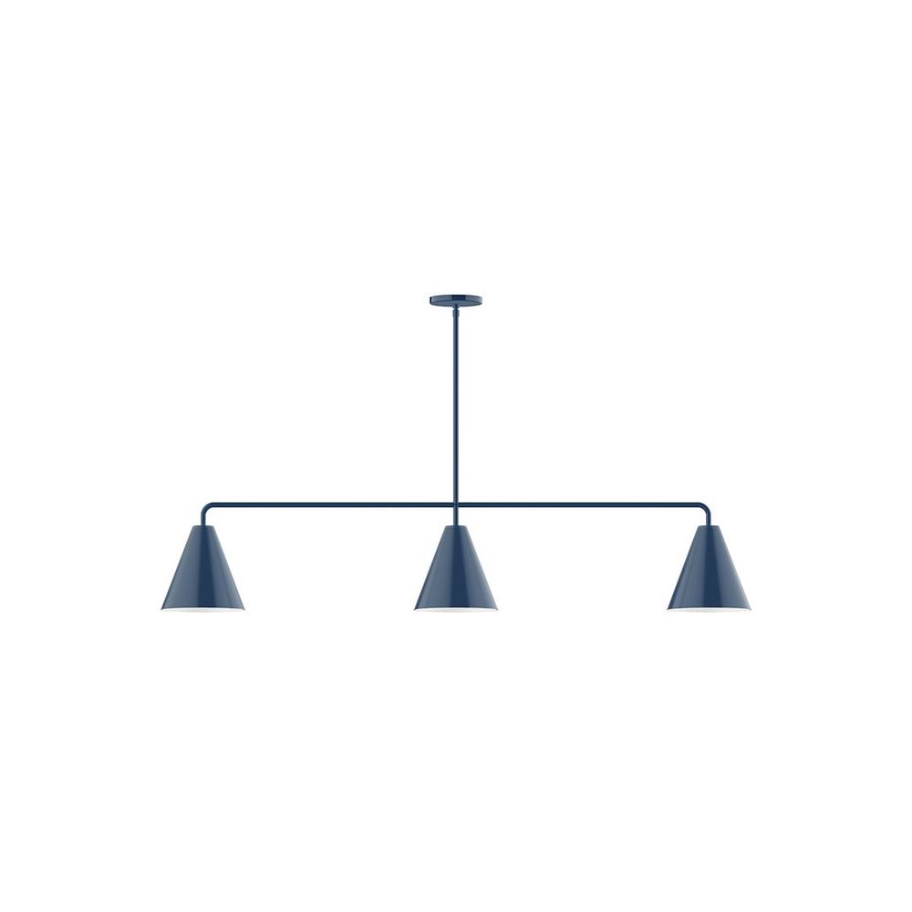 3-Light Jynx Linear Pendant, Navy