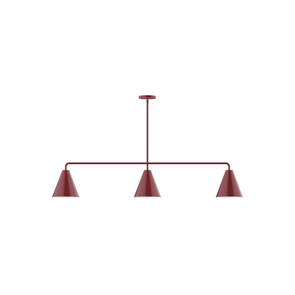 3-Light Jynx Linear Pendant, Barn Red