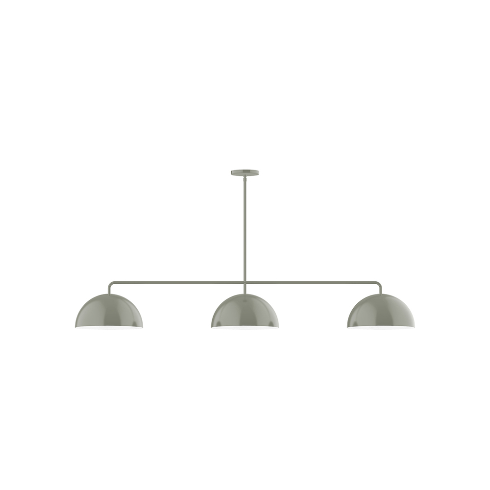 3-Light Arcade Linear Pendant, Moss Green