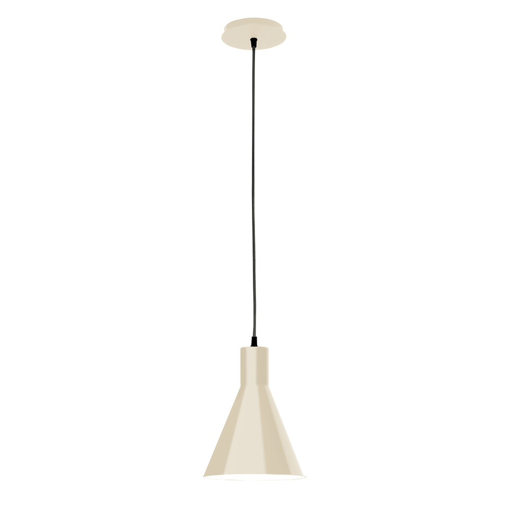 8" Jerome shade, white cord with canopy, Silk Gray
