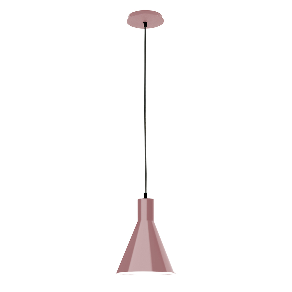 8" Jerome shade, black cord with canopy, Mauve