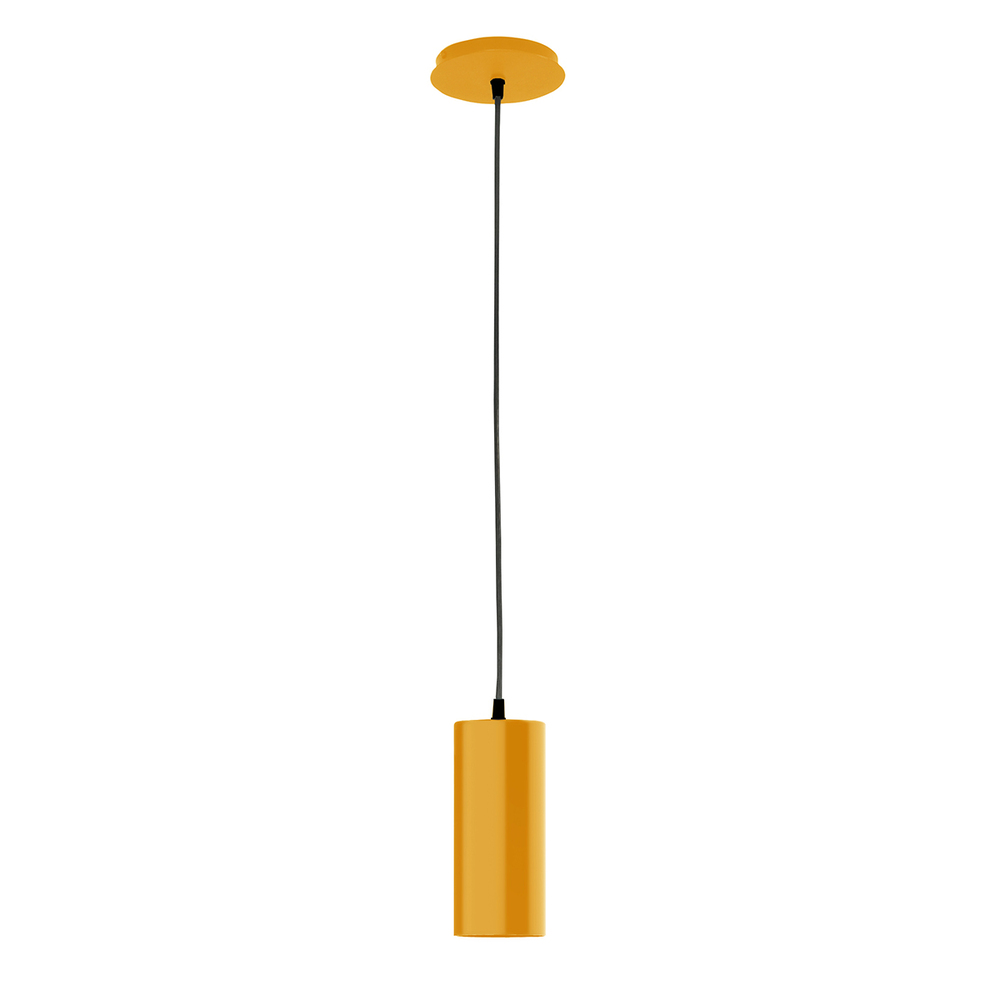 3.5" Jordan shade, black cord with canopy, Bright Yellow