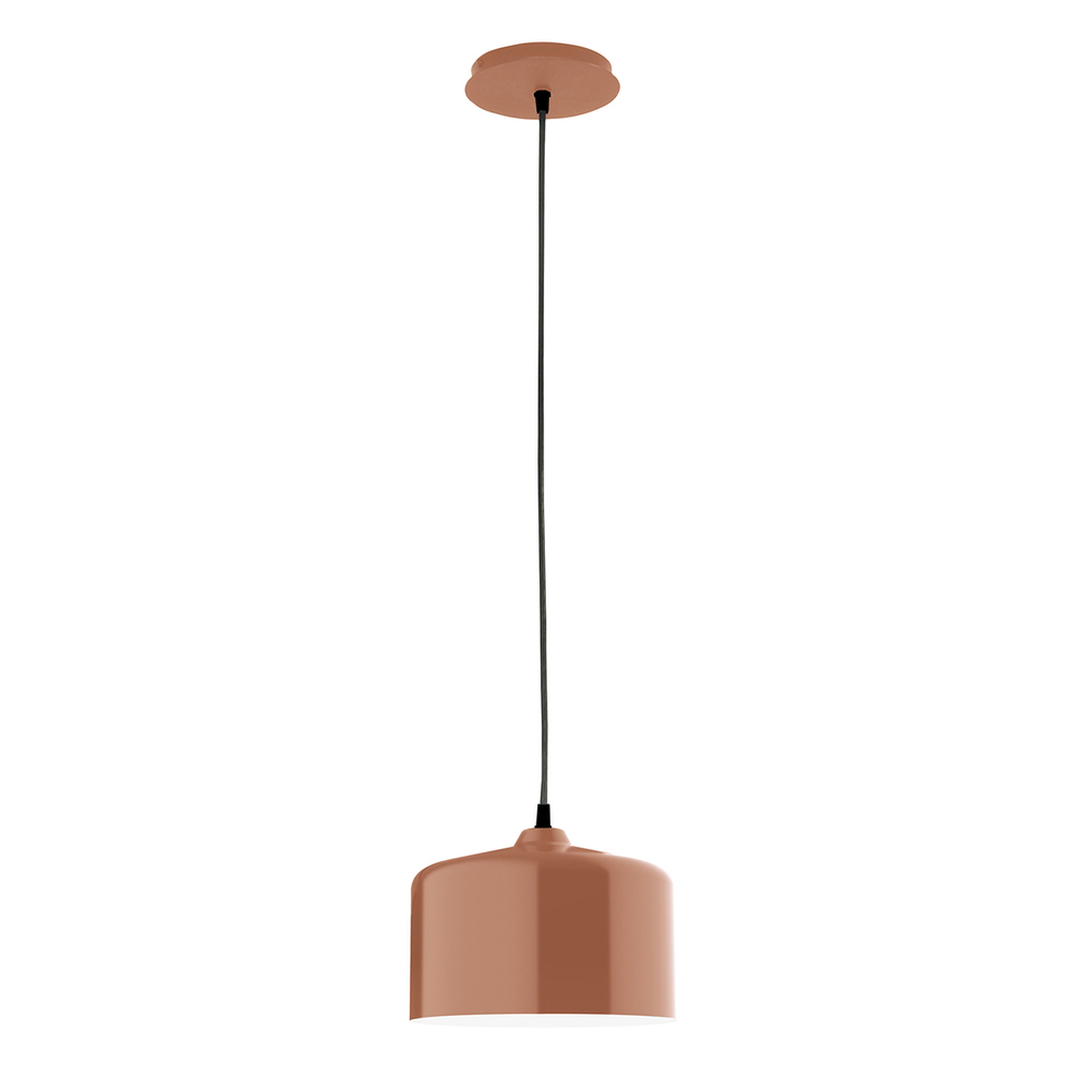 8.5" Julia shade, black cord with canopy, Terracotta