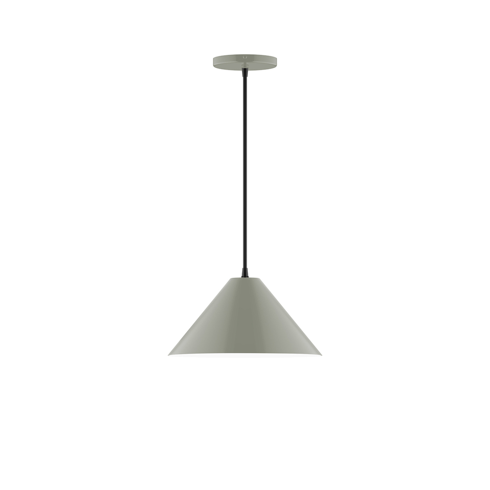 12" Pinnacle Pendant, Moss Green