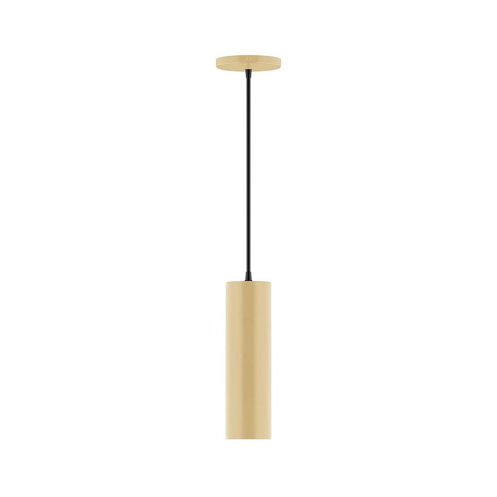3.5" x 12" Beam Pendant, white cord with canopy, Ivory