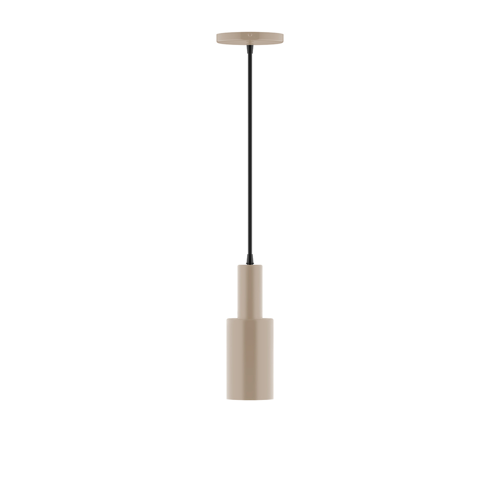 3.5" Spark Pendant, white cord with canopy, Clay