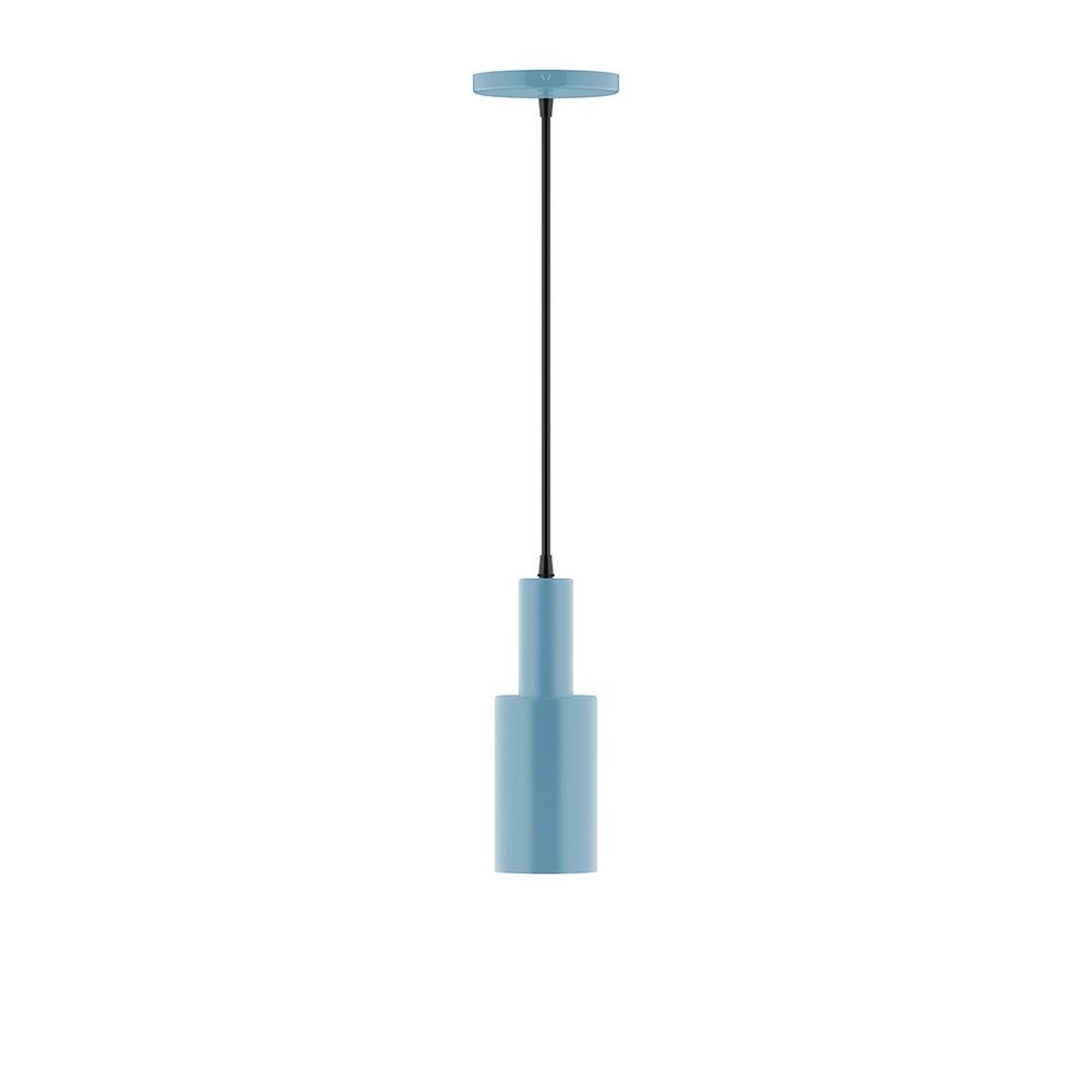 3.5" Spark Pendant, white cord with canopy, Light Blue