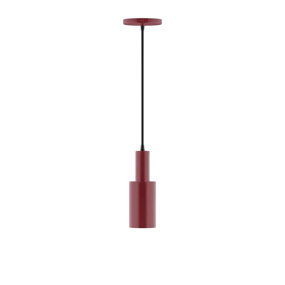 3.5" Spark Pendant, white cord with canopy, Barn Red