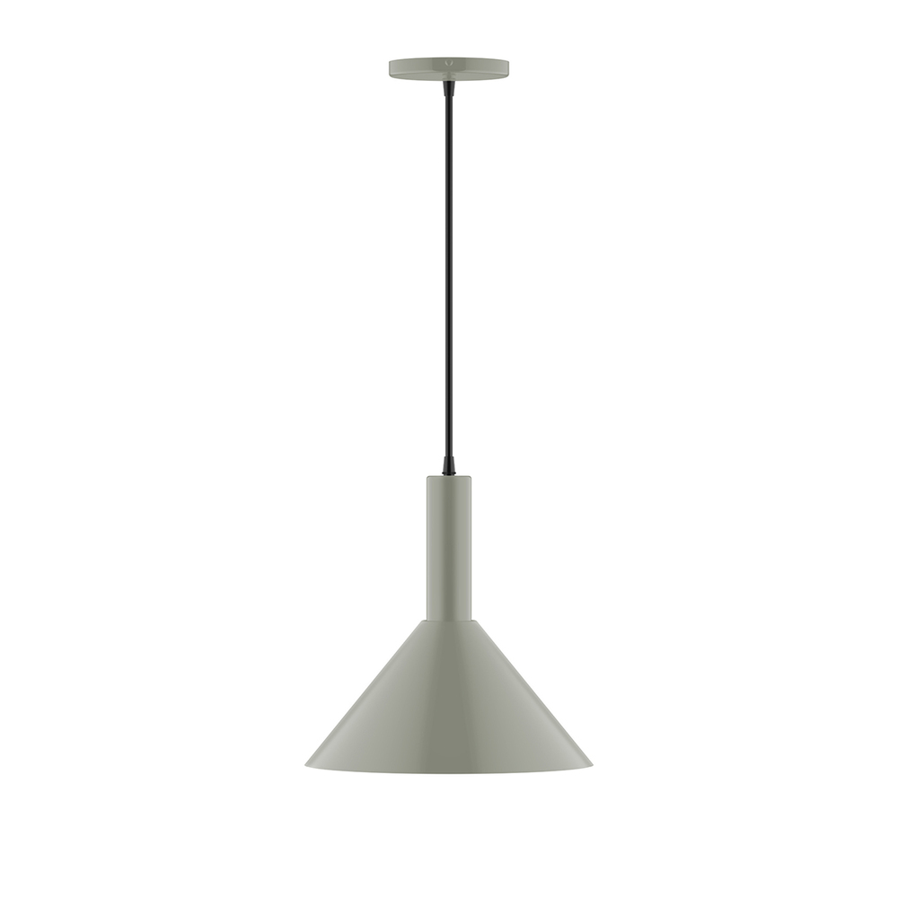 12" Chase Pendant, Moss Green