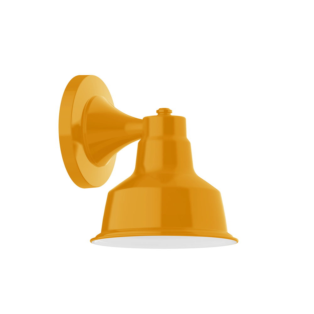 8" Warehouse shade, wall mount sconce, Bright Yellow