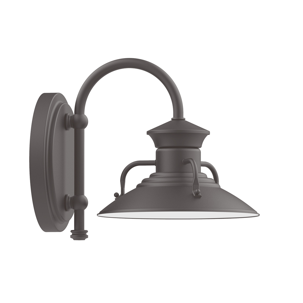 8" Homestead shade, wall mount sconce, Bronze Matte
