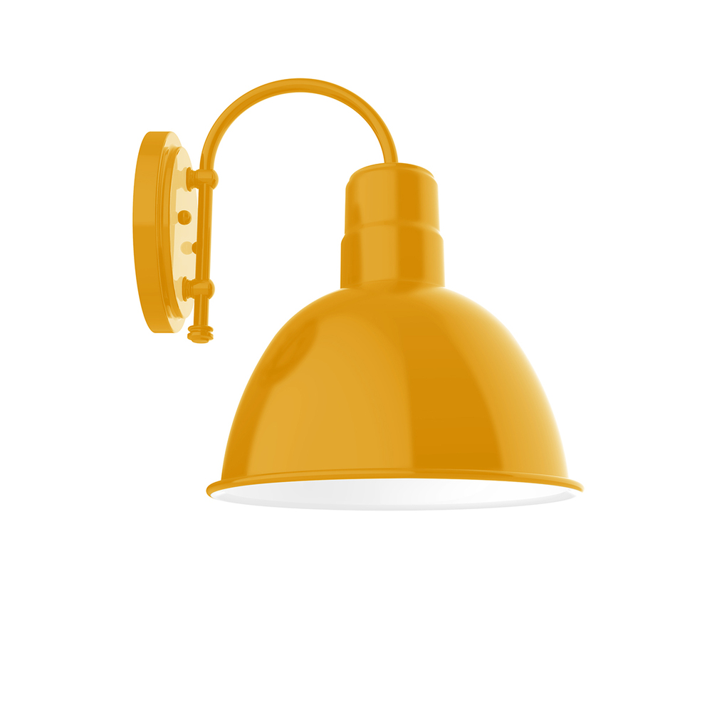 12" Deep Bowl shade, wall mount sconce, Bright Yellow