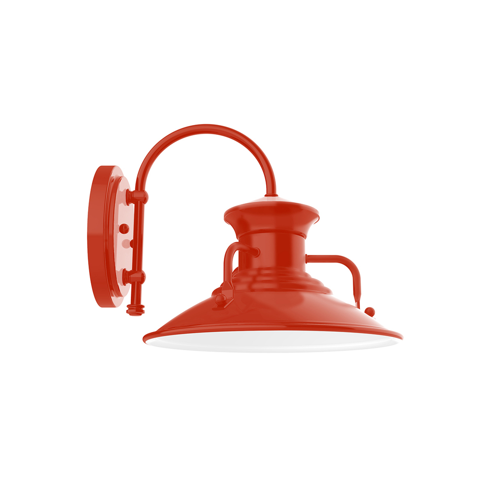12" Homestead shade, wall mount sconce, Vermillion