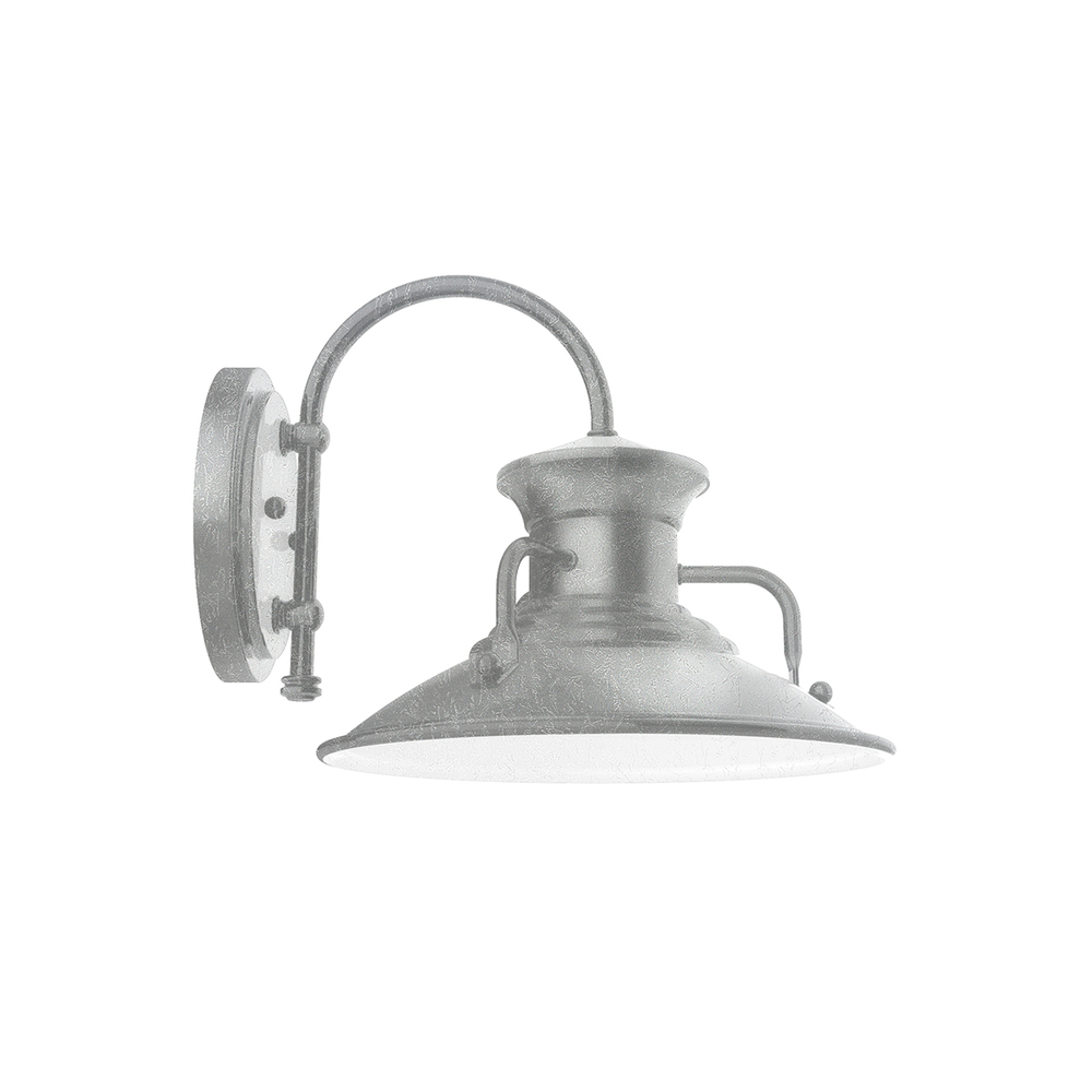 12" Homestead shade, wall mount sconce, Painted Galvanized