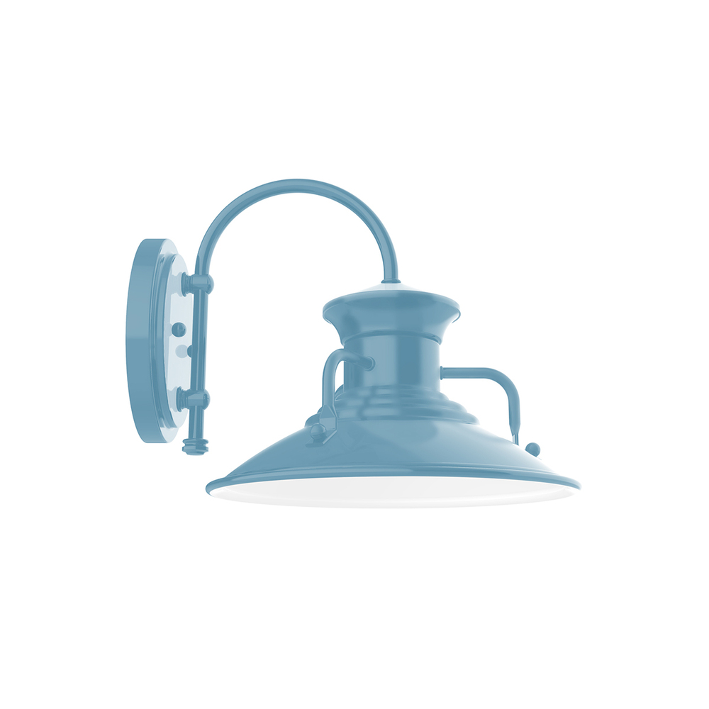 12" Homestead shade, wall mount sconce, Light Blue