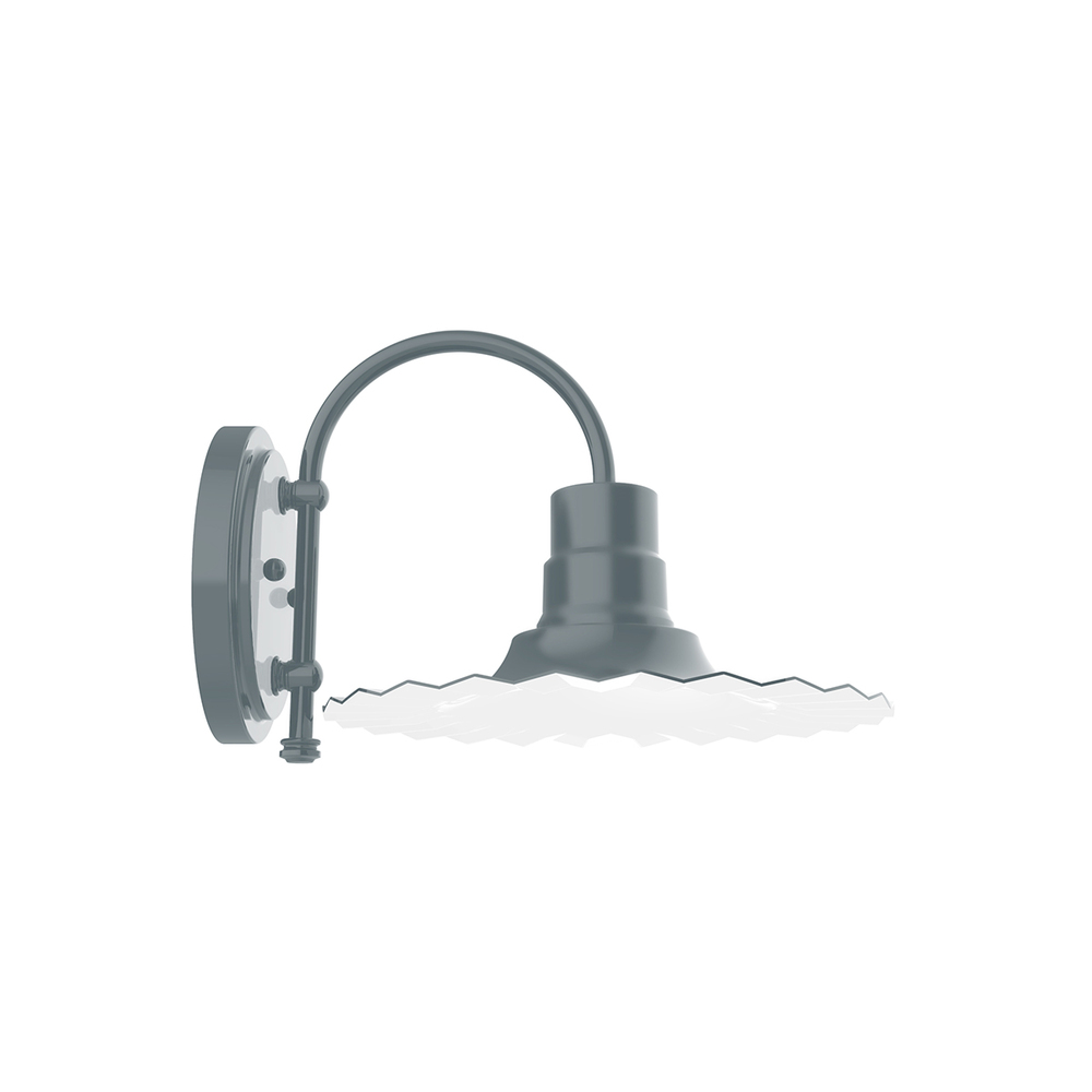 12" Radial shade, wall mount sconce, Slate Gray