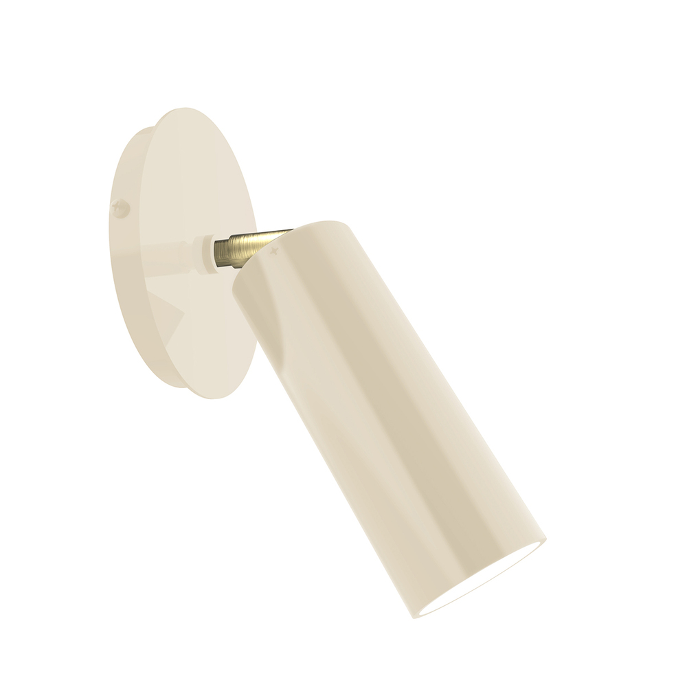 Martin Adjustable Wall Sconce, Cream with Brushed Brass Swivels