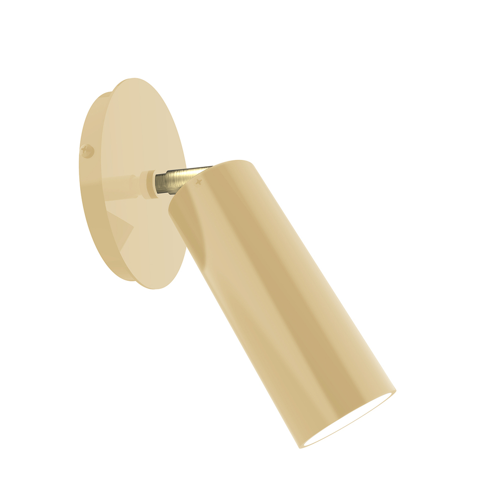 Martin Adjustable Wall Sconce, Ivory with Brushed Brass Swivels