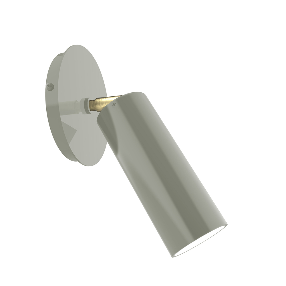 Martin Adjustable Wall Sconce, Moss Green with Brushed Brass Swivels