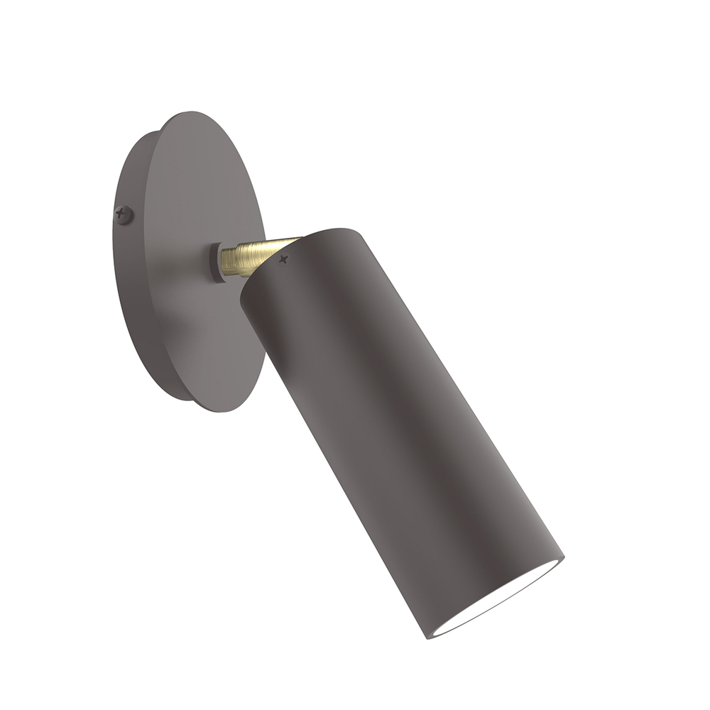 Martin Adjustable Wall Sconce, Bronze Matte with Brushed Brass Swivels