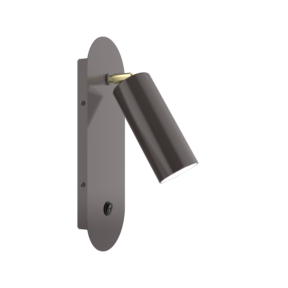 Martin Adjustable Wall Sconce, Architectural Bronze with Brushed Brass Swivels