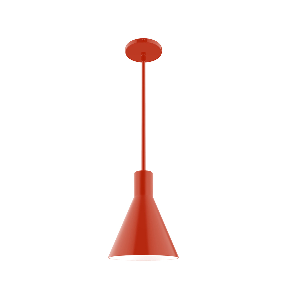 8" Jerome Stem Hung Pendant, Vermillion