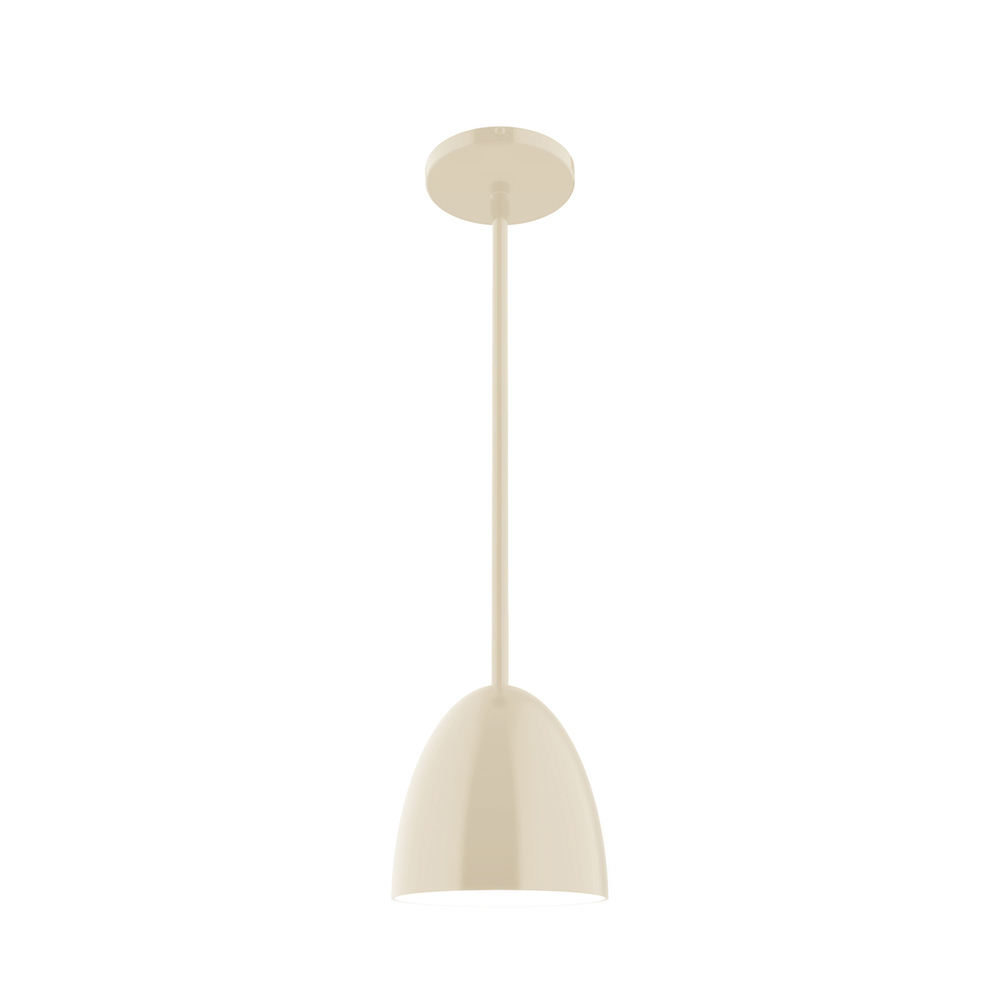 6" Jill Stem Hung Pendant, Silk Gray