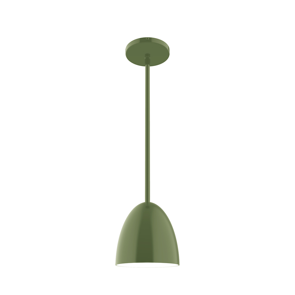 6" Jill Stem Hung Pendant, Fern Green