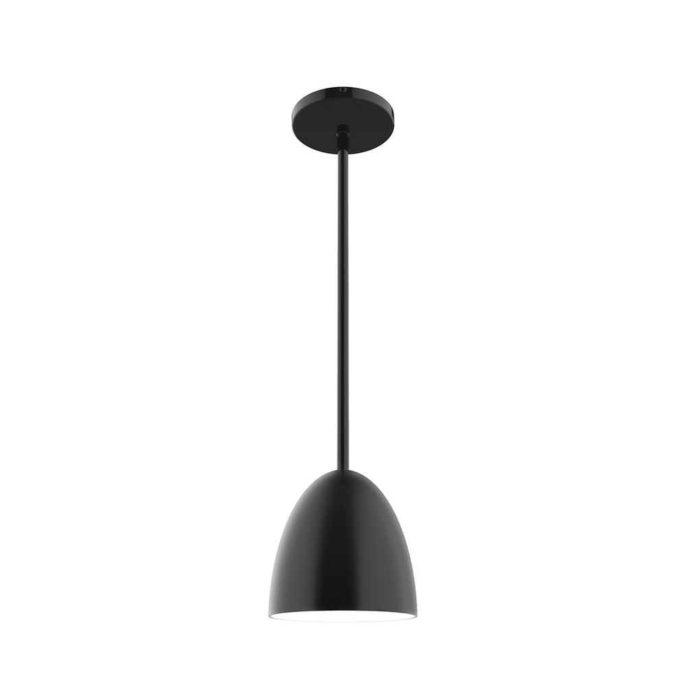 6" Jill Stem Hung Pendant, Black