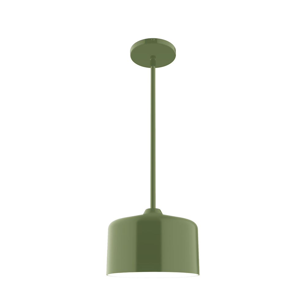 8.5" Julia Stem Hung Pendant, Fern Green