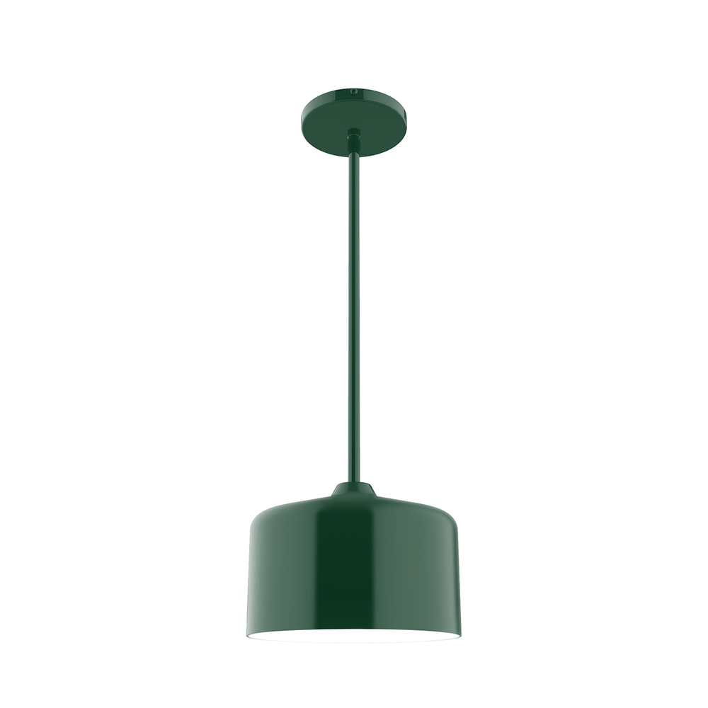 8.5" Julia Stem Hung Pendant, Forest Green