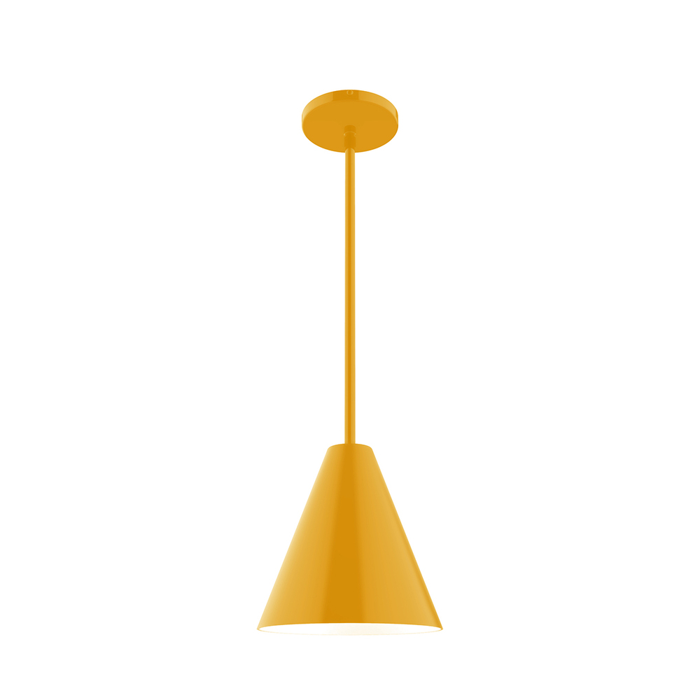 8" Jynx Stem Hung Pendant, Bright Yellow