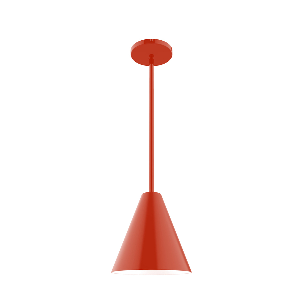 8" Jynx Stem Hung Pendant, Vermillion