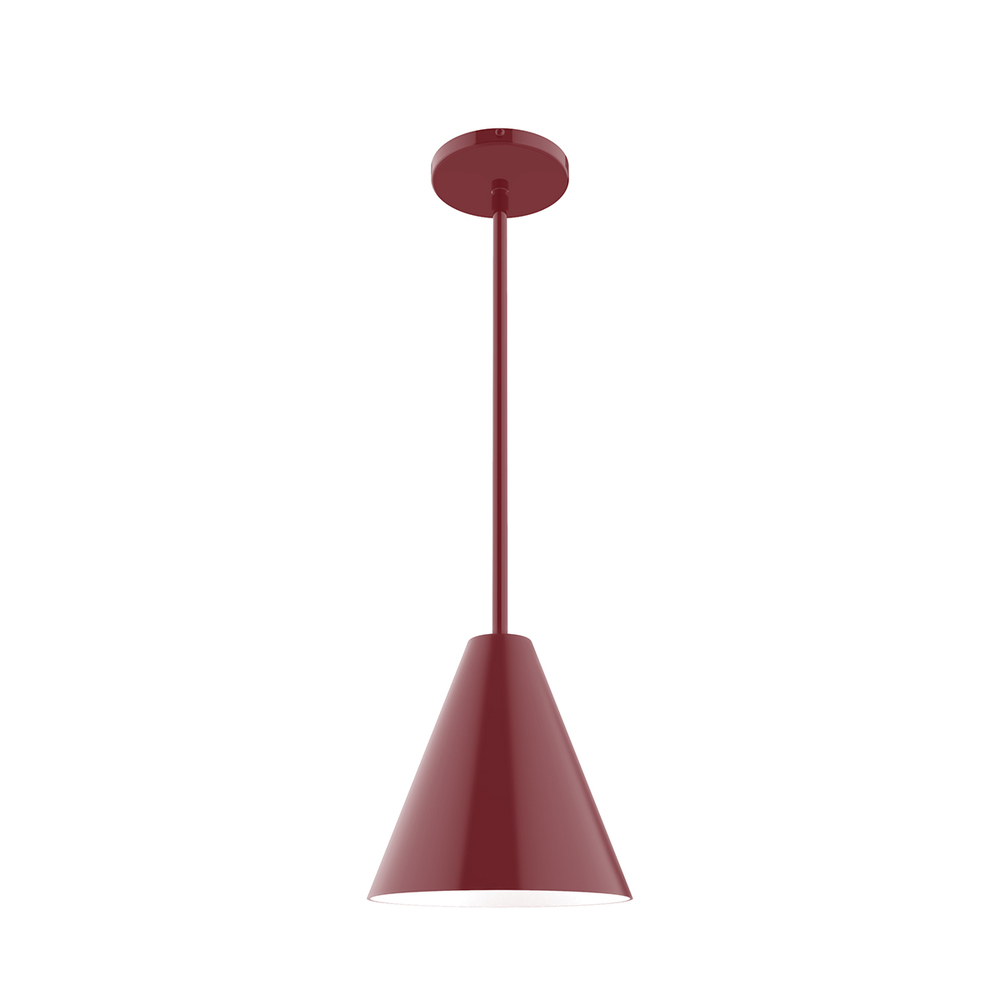 8" Jynx Stem Hung Pendant, Barn Red