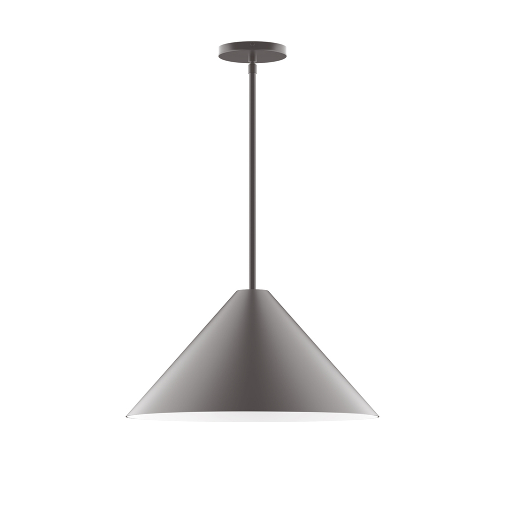 18" Pinnacle Stem Hung Pendant, Bronze Matte