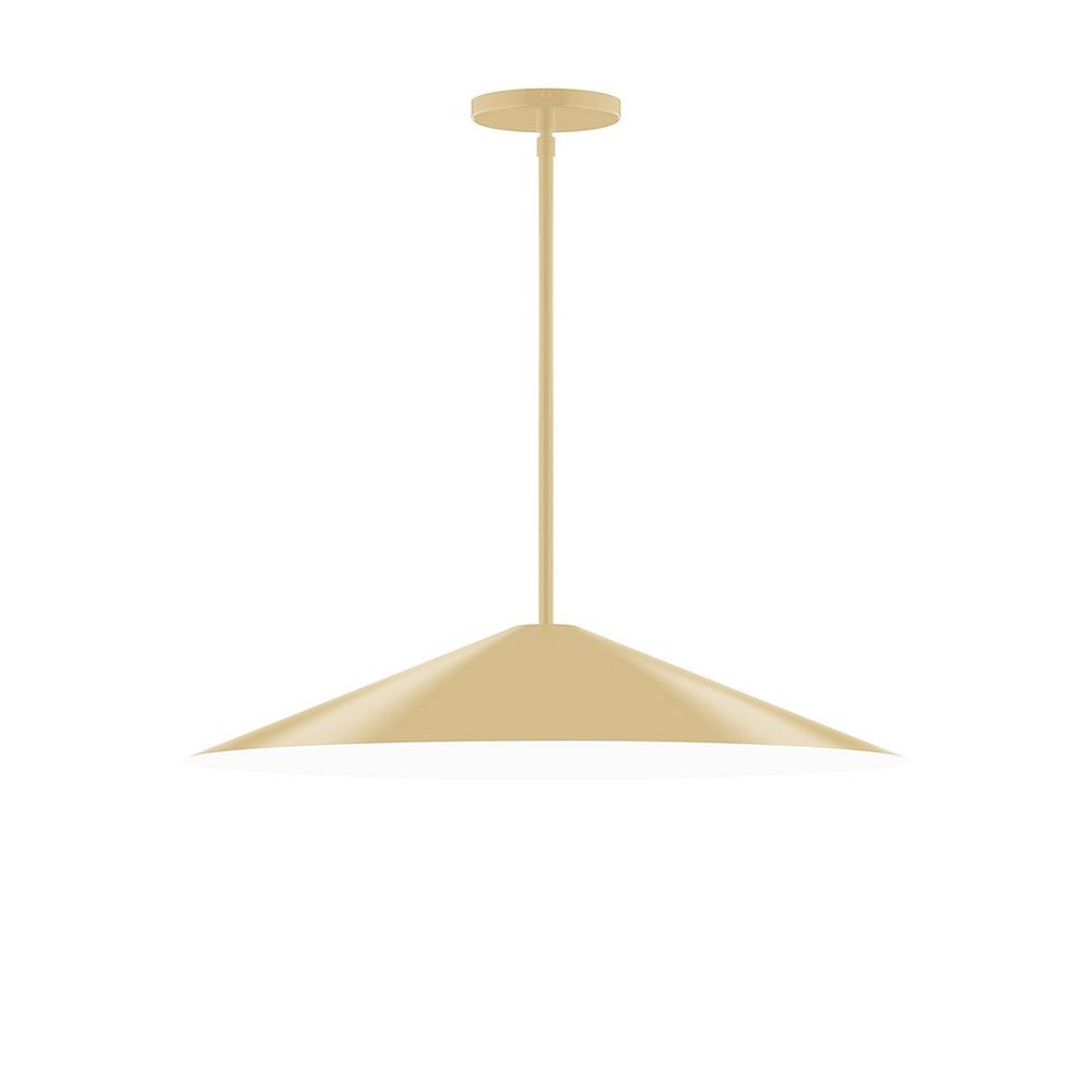 24" Vessel Stem Hung Pendant, Ivory