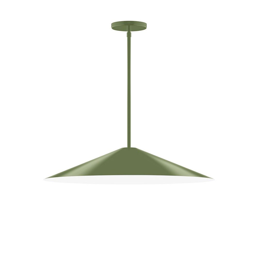 24" Vessel Stem Hung Pendant, Fern Green