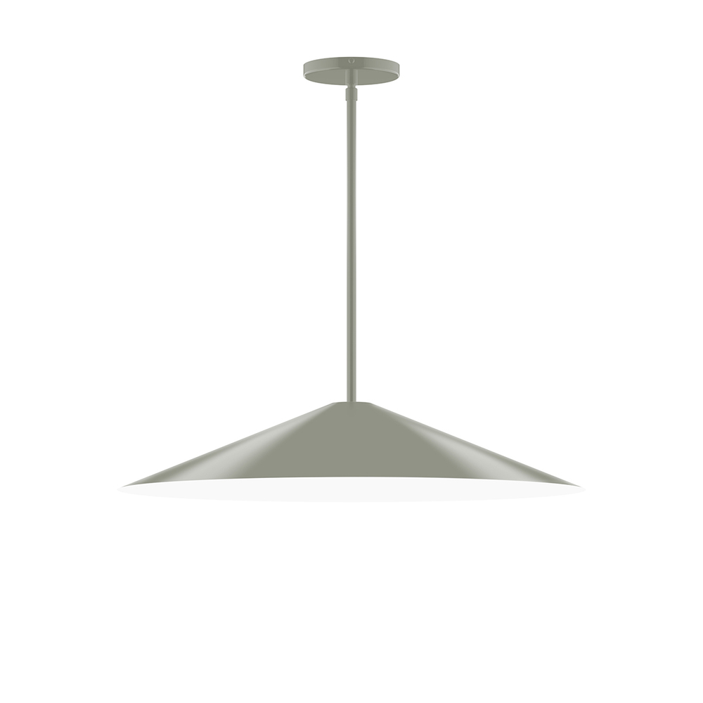 24" Vessel Stem Hung Pendant, Moss Green