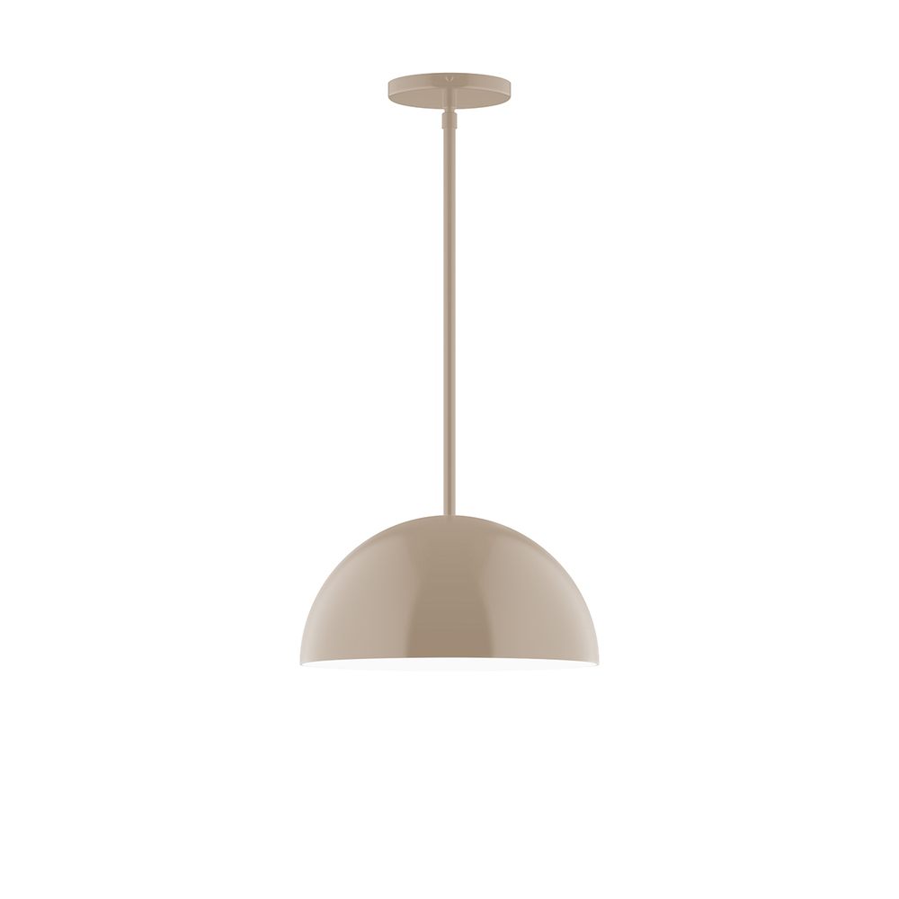 12" Arcade Stem Hung Pendant, Clay
