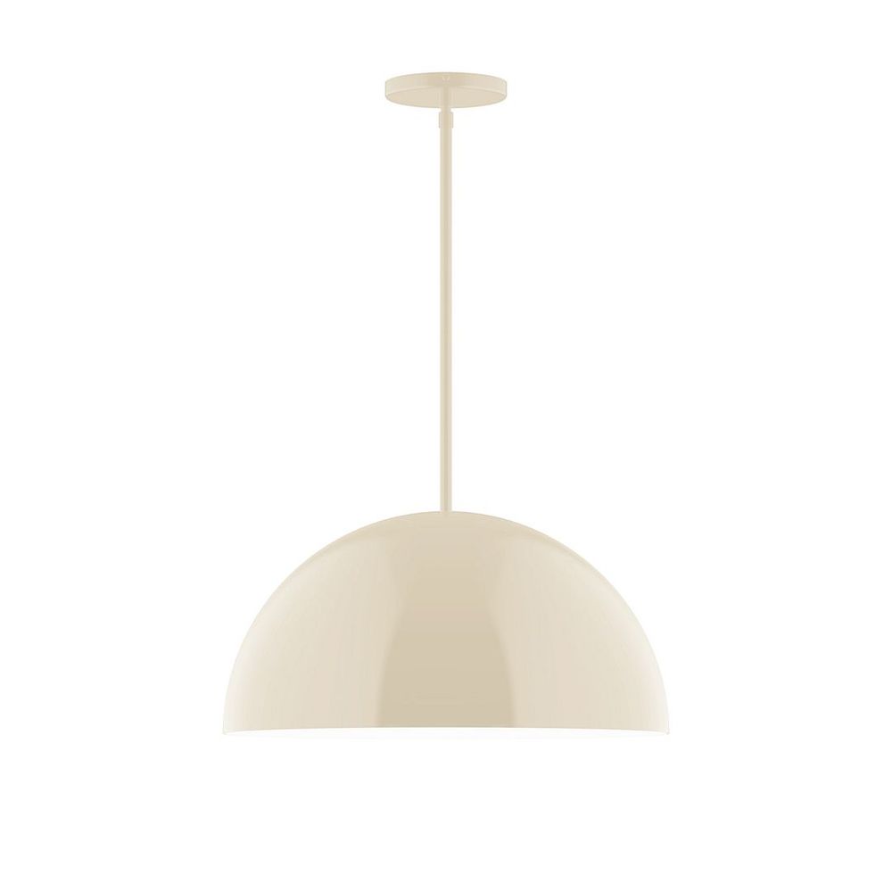 18" Arcade LED Stem Hung Pendant, Cream