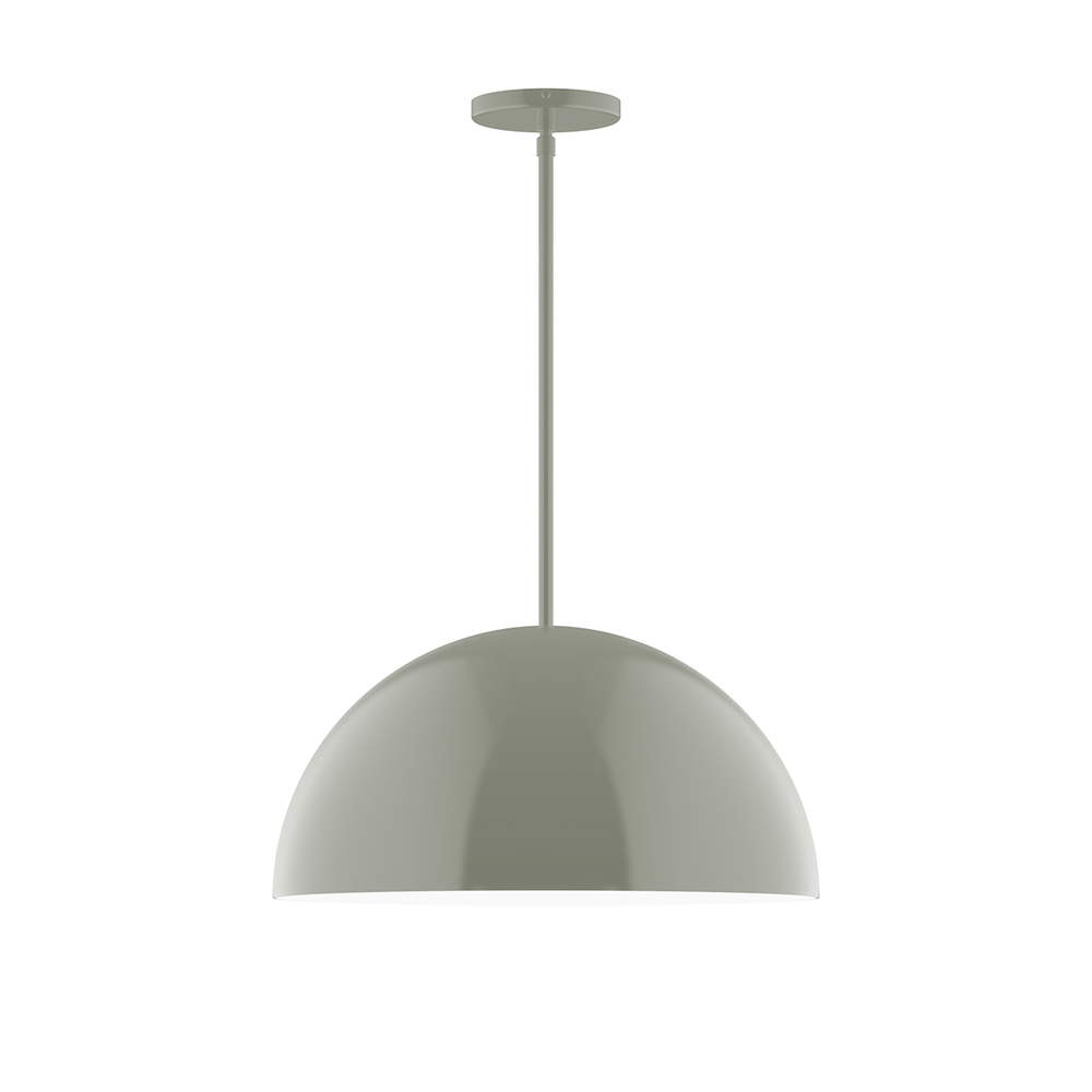 18" Arcade Stem Hung Pendant, Moss Green