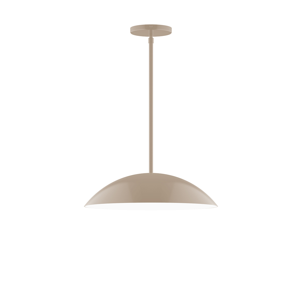 16" Plateau Stem Hung Pendant, Clay