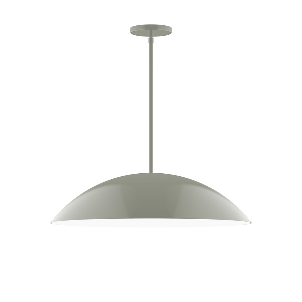24" Plateau Stem Hung Pendant, Moss Green
