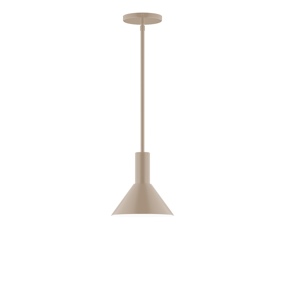 8" Chase Stem Hung Pendant, Clay