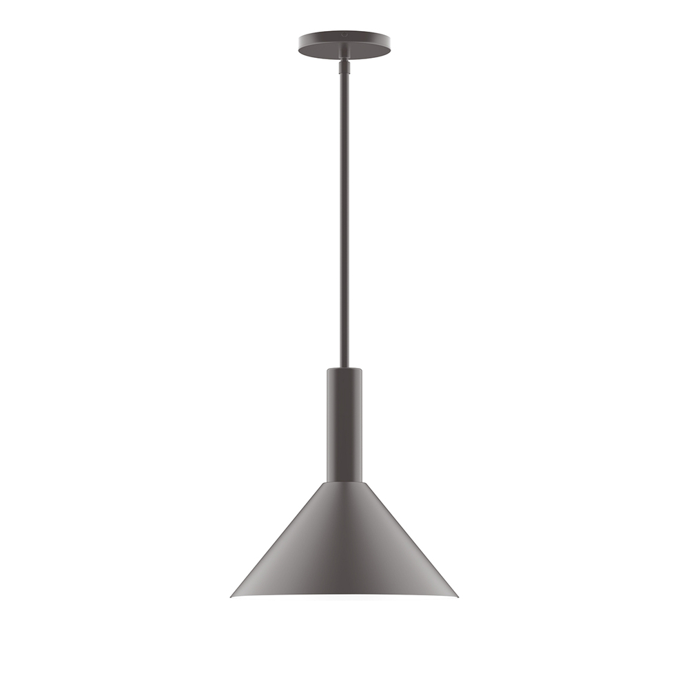 12" Chase Stem Hung Pendant, Bronze Matte